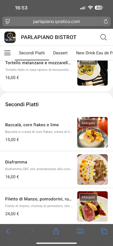 Menu_ParlaPiano Bistrot - Miscelazione in Cucina_Mola di Bari_image_1