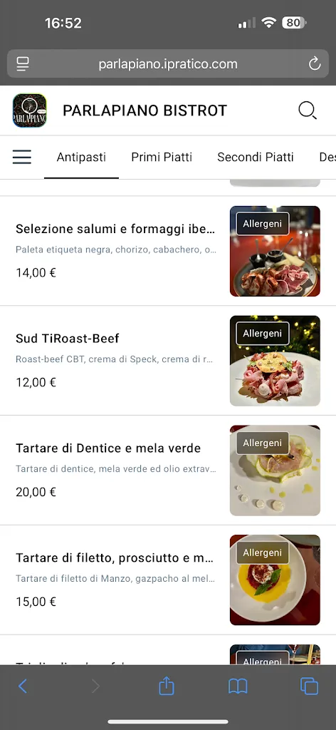 Menu_ParlaPiano Bistrot - Miscelazione in Cucina_Mola di Bari_image_2