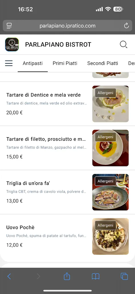 Menu_ParlaPiano Bistrot - Miscelazione in Cucina_Mola di Bari_image_4