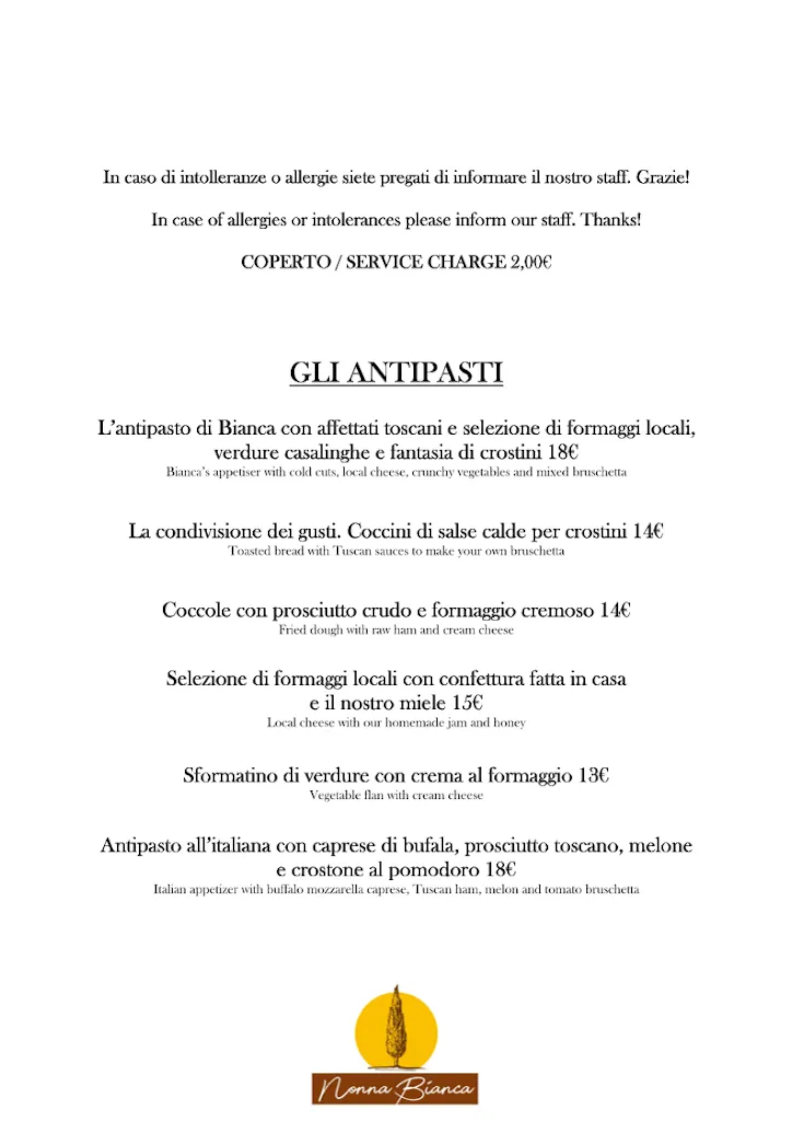 Menu_Agri restaurant Nonna Bianca_Montaione_image_1