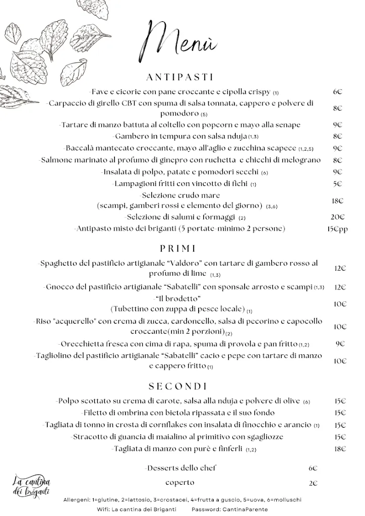 Menu_Ristorante La Cantina dei Briganti_Mola di Bari_image_3
