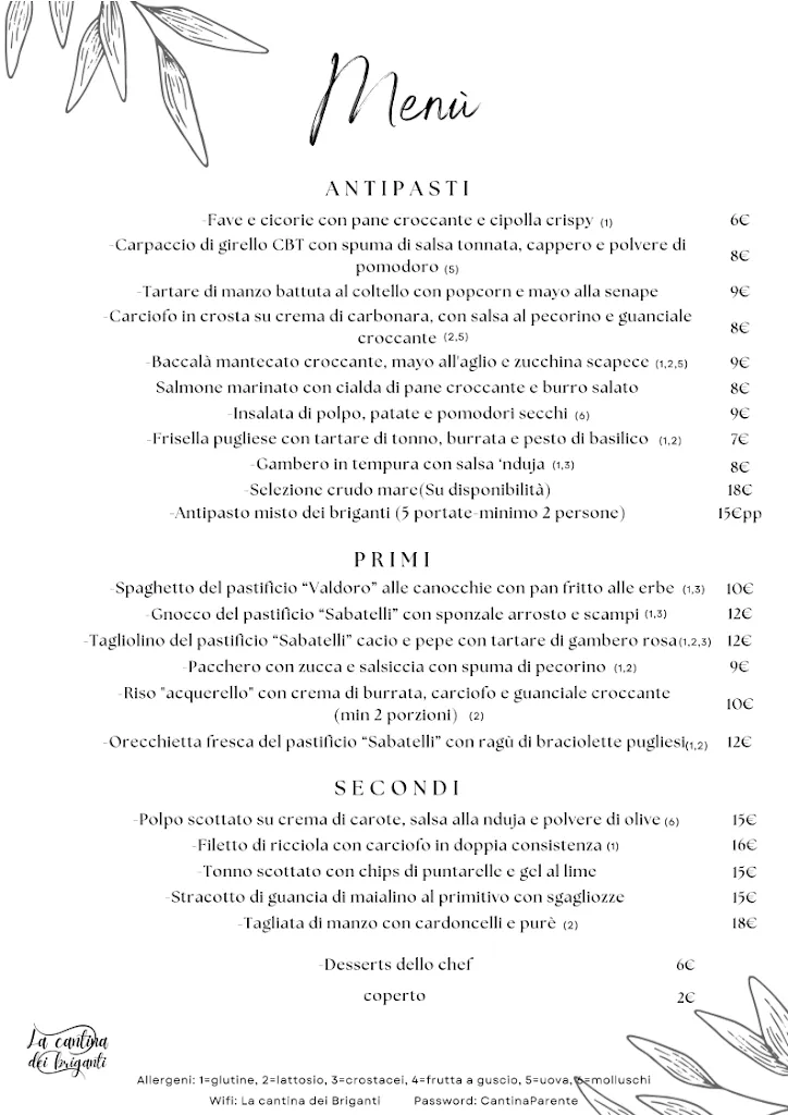 Menu_Ristorante La Cantina dei Briganti_Mola di Bari_image_4