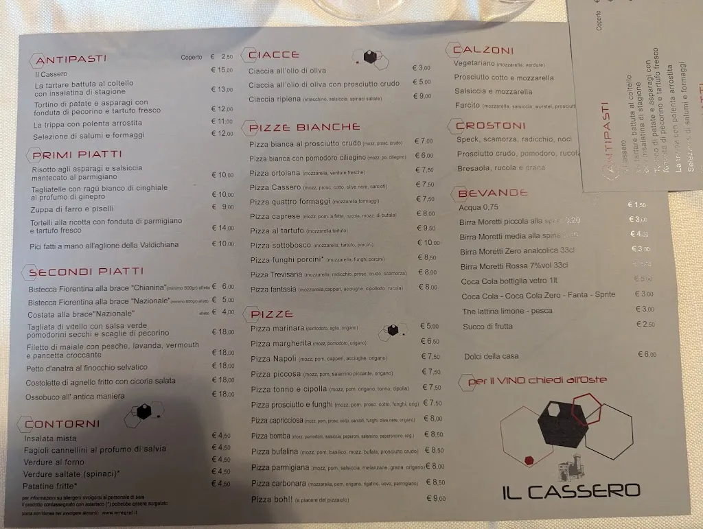 Menu_Il Cassero Ristorante Pizzeria_Monte San Savino_image_1