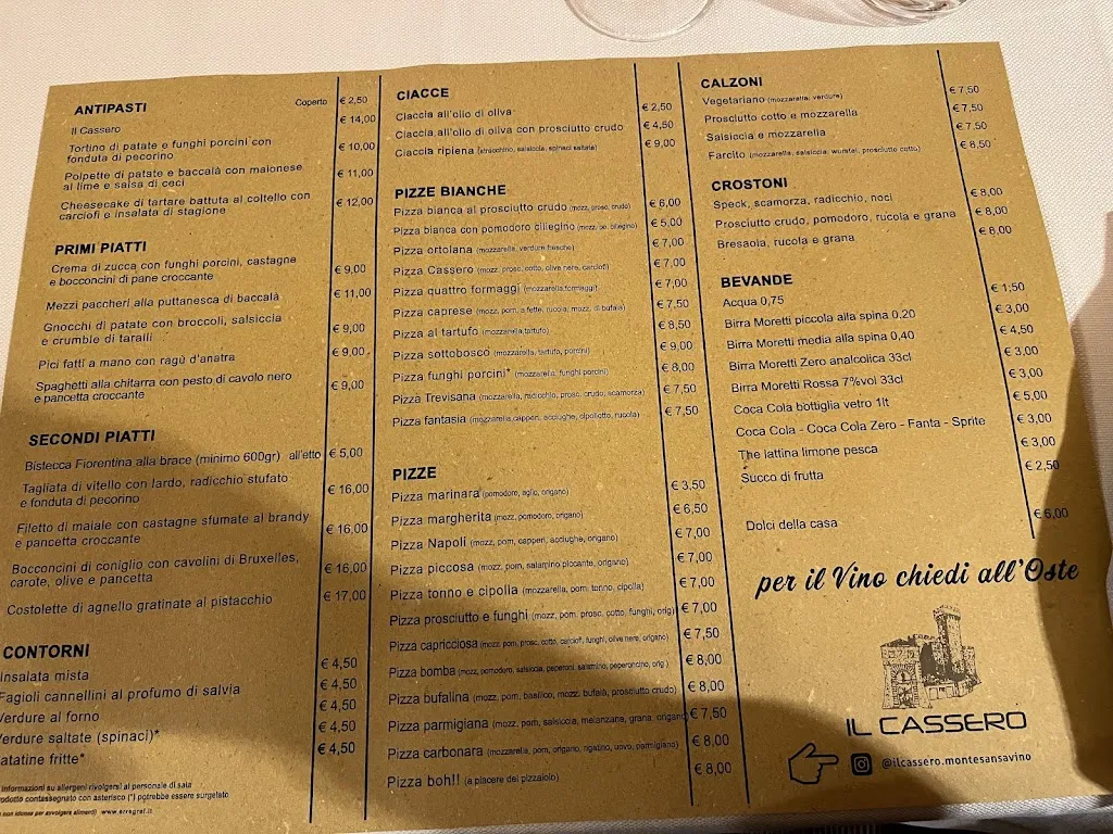 Menu_Il Cassero Ristorante Pizzeria_Monte San Savino_image_4