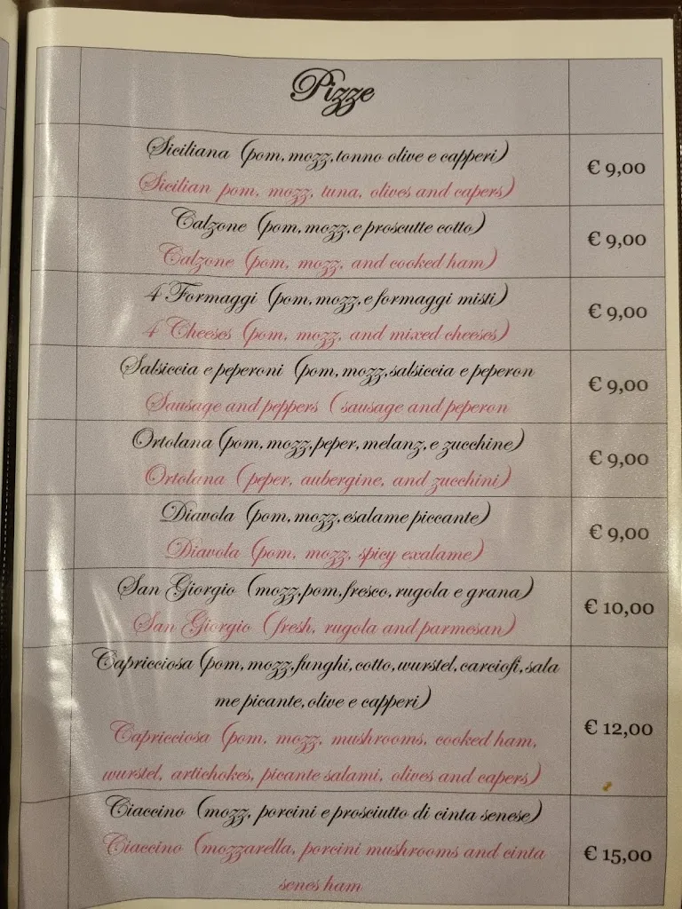 Menu_Ristorante Pizzeria San Giorgio_Montalcino_image_1