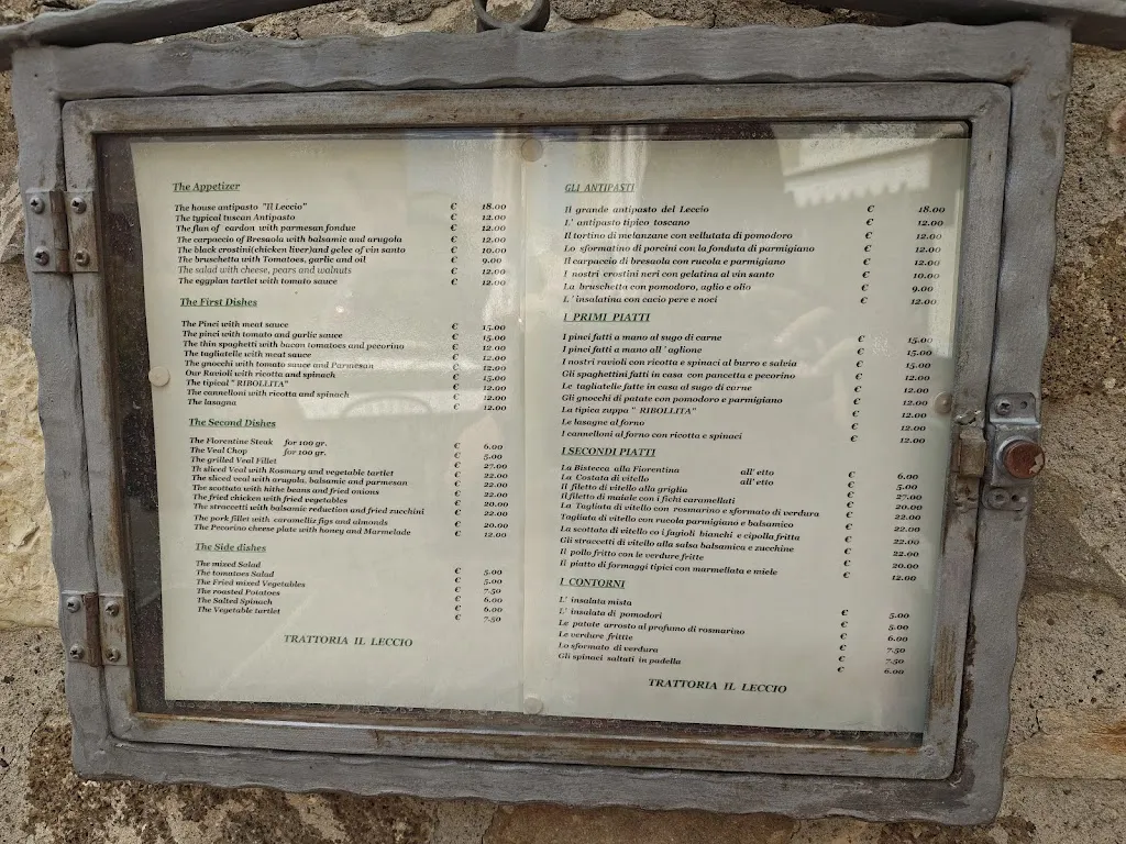 Menu_Trattoria il Leccio_Montalcino_image_1