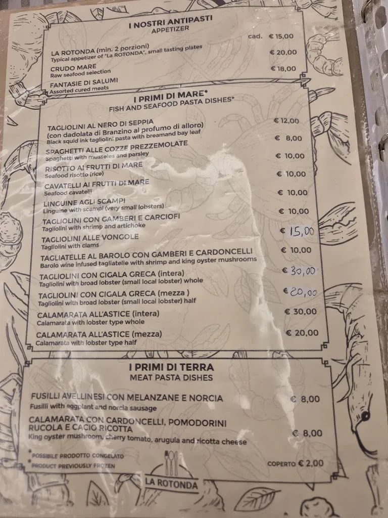 Menu_La Rotonda Ristorante Pizzeria_Mola di Bari_image_1
