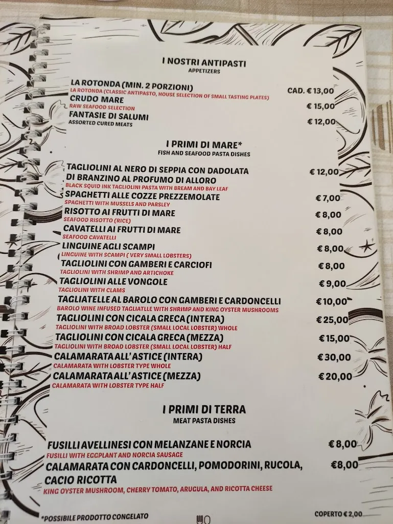 Menu_La Rotonda Ristorante Pizzeria_Mola di Bari_image_2
