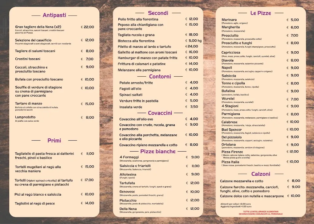 Menu_Trattoria dalla Nena pizzeria_Montelupo Fiorentino_image_1