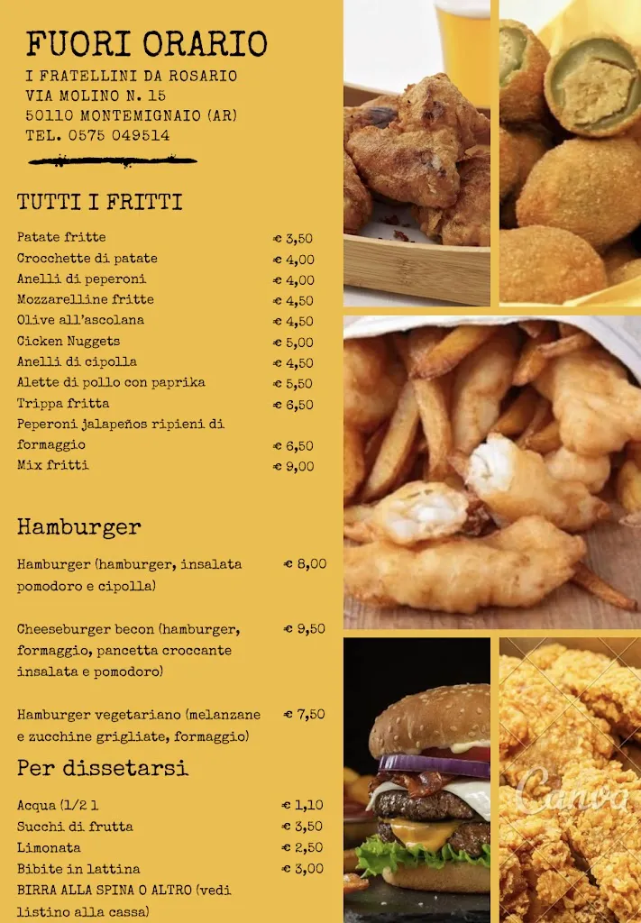 Menu_Bar Pizzeria Osteria di Montagna Da ROSARIO_Montemignaio_immagine_1