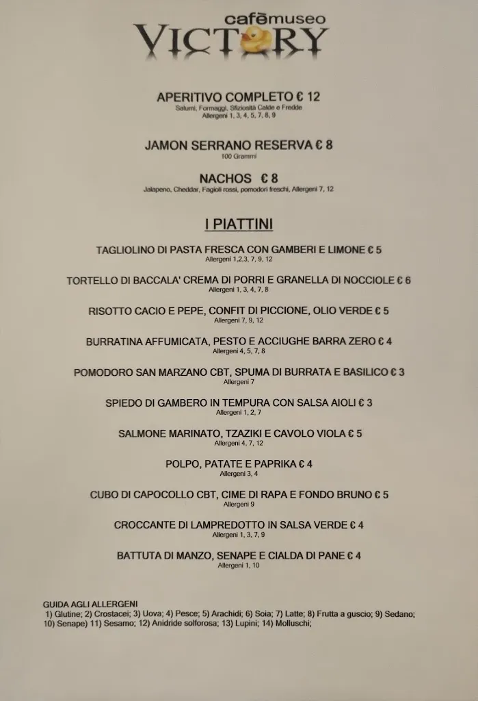Menu_Victory Café Museo_Montemurlo_image_1