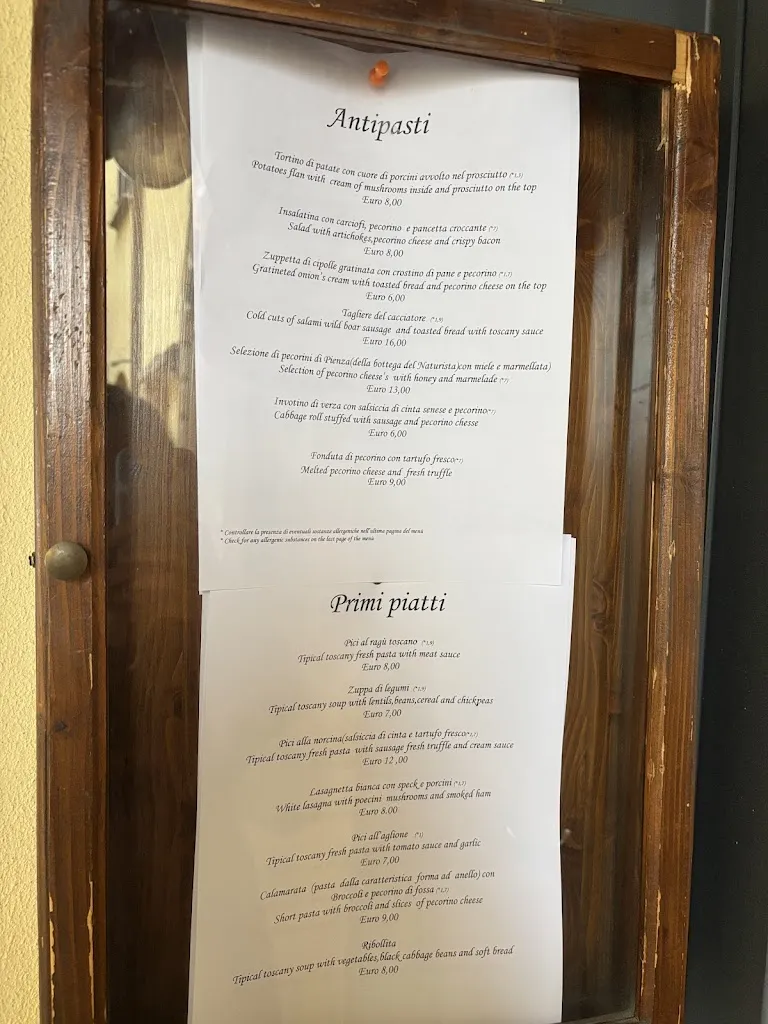 Menu_OSTERIA ACQUACHETA dal giovedì al lunedì pranzo e cena necessaria la prenotazione L'OSTESSA E L'OSTE AUGURANO BUONA VITA_Montepulciano_image_2
