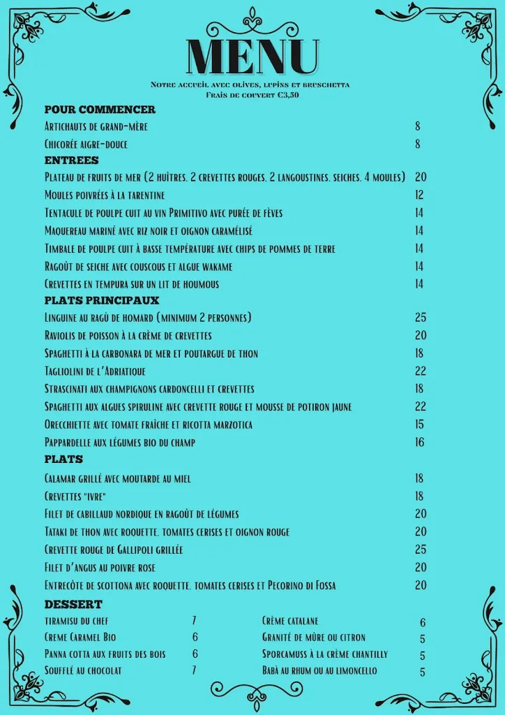 Menu_Ristorante Van Westerhout_Mola di Bari_image_1