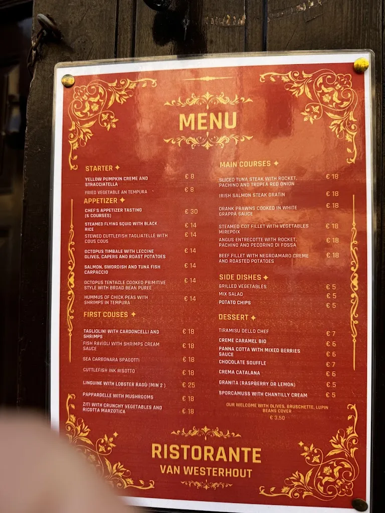 Menu_Ristorante Van Westerhout_Mola di Bari_image_4