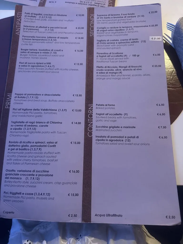 Menu_Il Teatro Cucina Toscana_Montepulciano_image_1