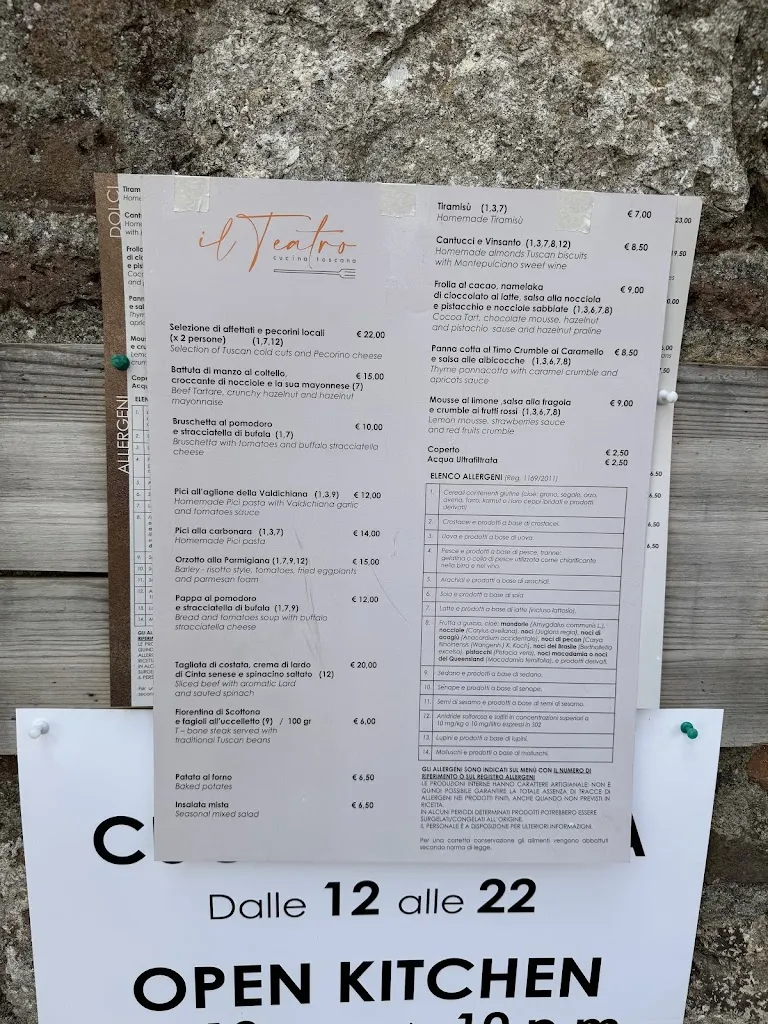 Menu_Il Teatro Cucina Toscana_Montepulciano_image_4