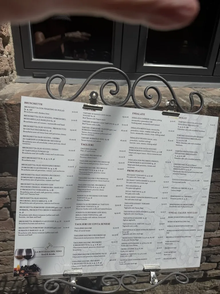 Menu_La Bottega del Vino Food&Drinks_Montepulciano_image_1