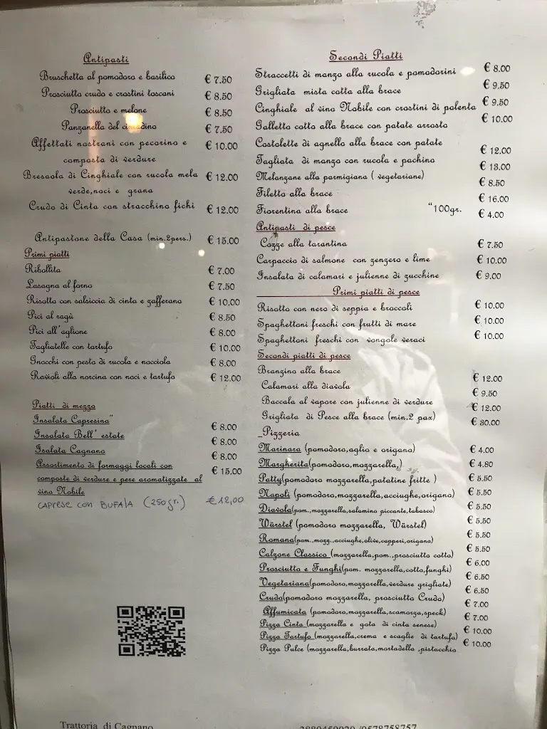 Menü_Trattoria di Cagnano_Montepulciano_Bild_3