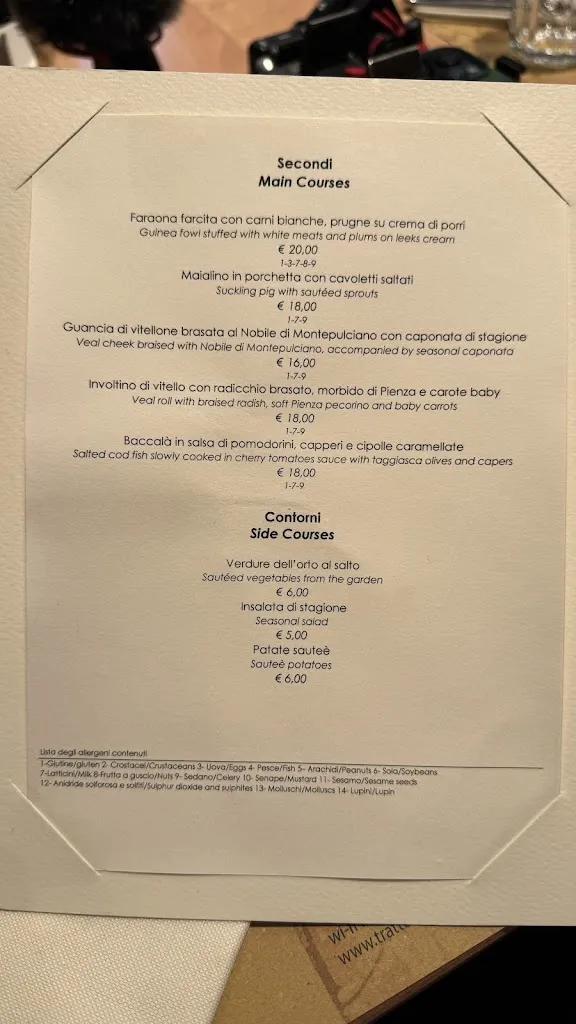 Menü_Antica Trattoria Il Marzocco_Montepulciano_Bild_3