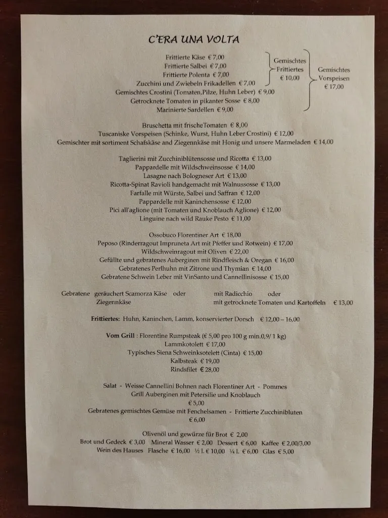 Menu_Ristorante C'era Una Volta_Montespertoli_image_2