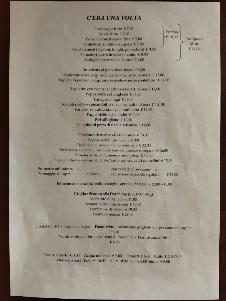 Menu_Ristorante C'era Una Volta_Montespertoli_image_3