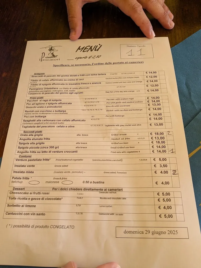 Menu_I Pescatori - Centro Degustazione_Orbetello_immagine_4