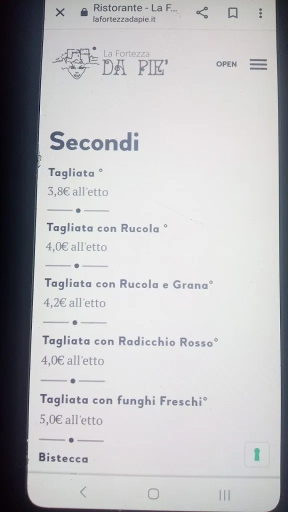 Menu_Ristorante La Fortezza Da Piè_Montignoso_image_1