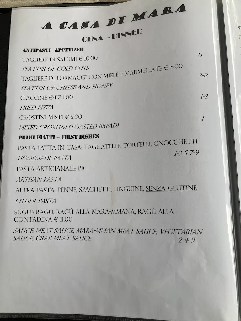 Menu_A Casa di Mara_Orbetello Scalo_image_1