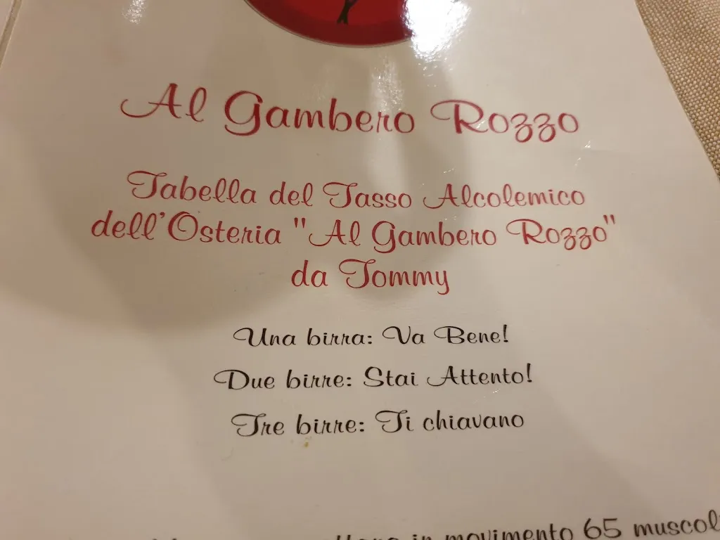 Menu_Da Tommy del Gambero ROZZO_Mola di Bari_image_2