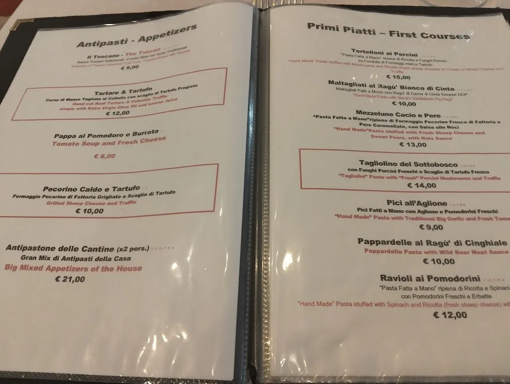 Menu_Ristorante Le Cantine_Pergine Valdarno_immagine_1