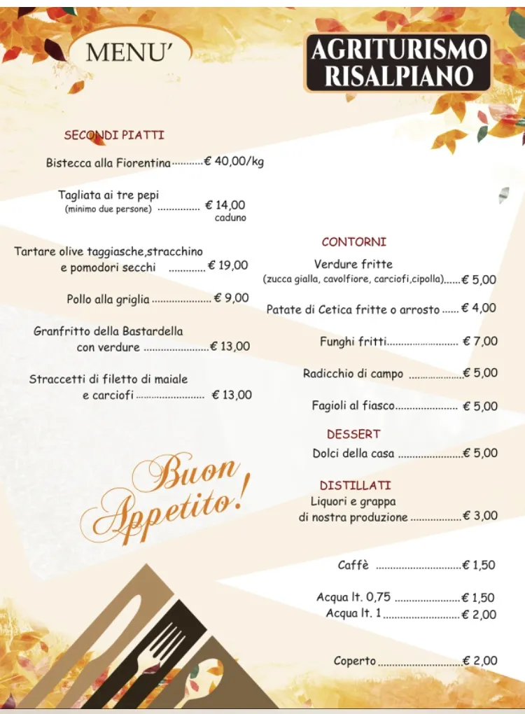 Menu_Tenuta Risalpiano - Agriturismo e Ristorante_Pelago_image_2
