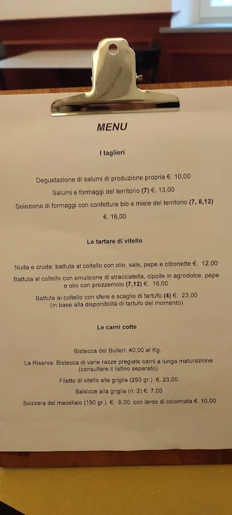 Menu_Bulleri Macelleria & Bistrot_Peccioli_image_1