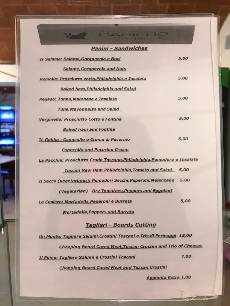 Menu_Casiero By Bar La Gattona_Peccioli_immagine_1