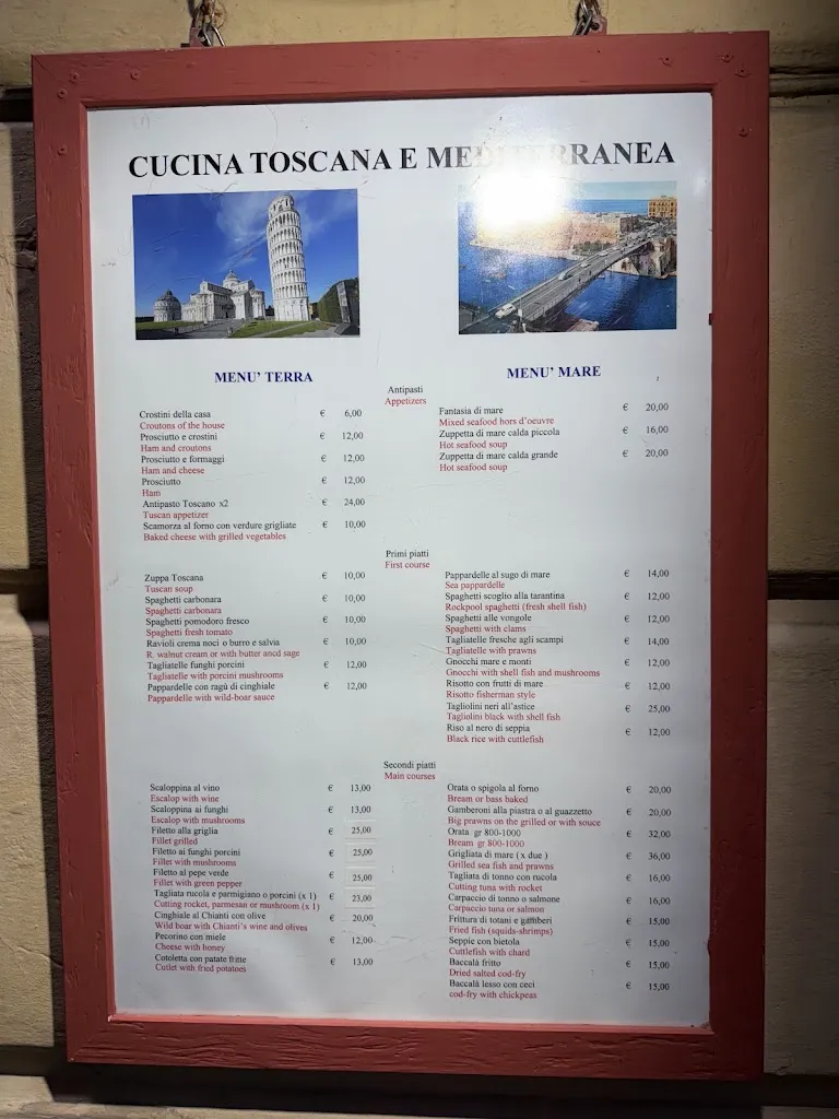 Menu_Ristorante Trattoria da Mario_Pisa_image_1