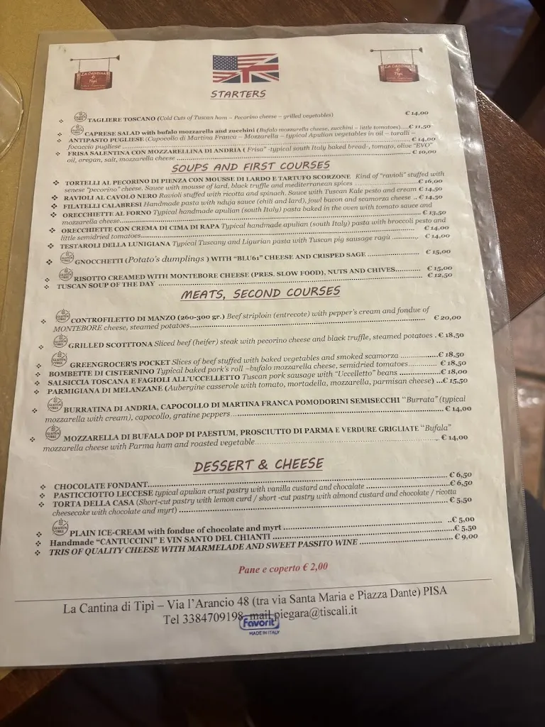 Menu_La Cantina Di Tipì_Pisa_image_3