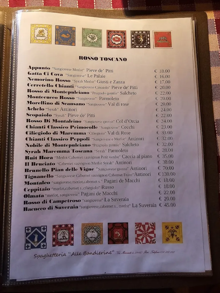 Menu_Ristorante alle Bandierine_Pisa_image_1