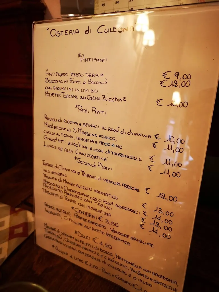 Menu_Osteria di Culegna Pisa_Pisa_immagine_2