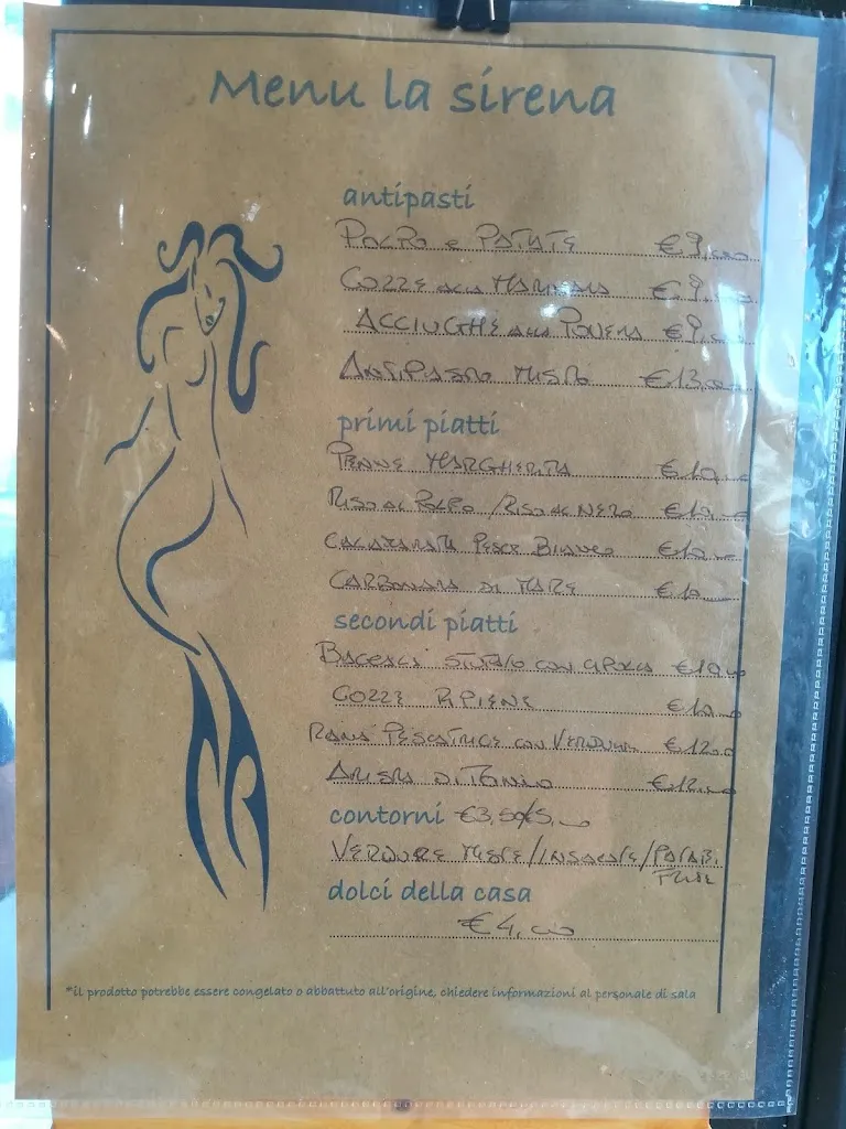 Menu_La Sirena S.N.C. Di Giannellini A. & C._Piombino_image_1