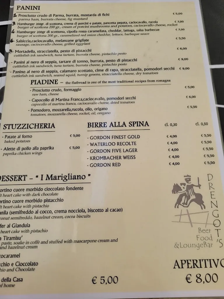 Menu_Drengots Beer Food e Lounge bar_Monte Sant'Angelo_image_1