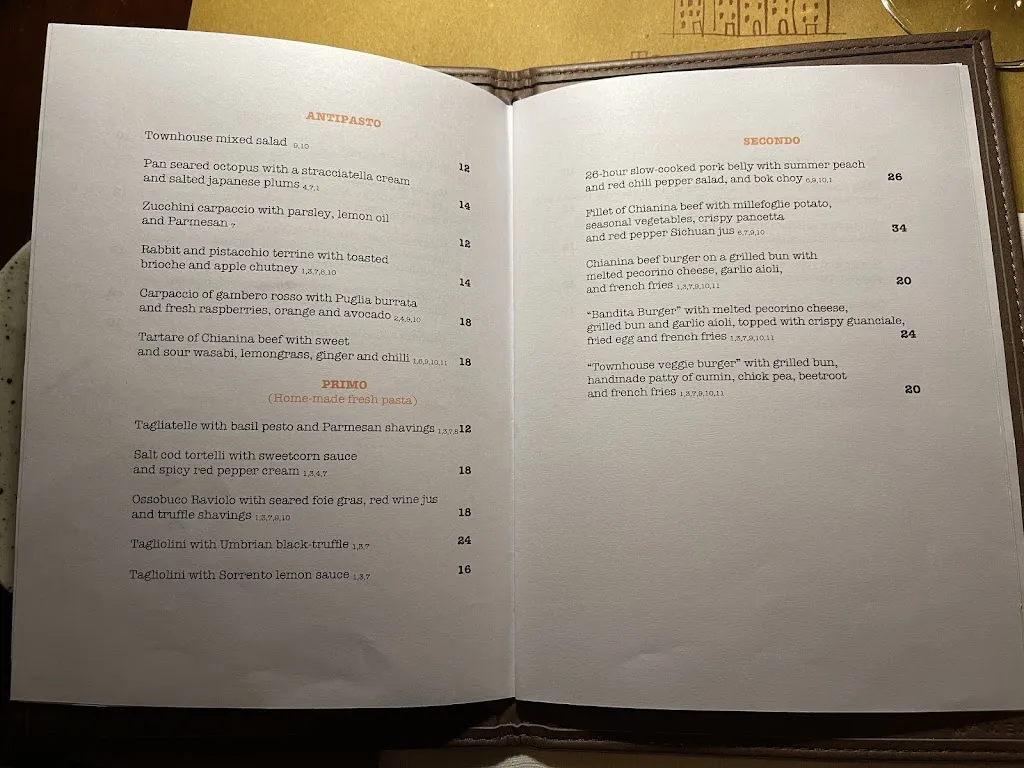 Menu_La Bandita Townhouse Hotel_Pienza_immagine_3