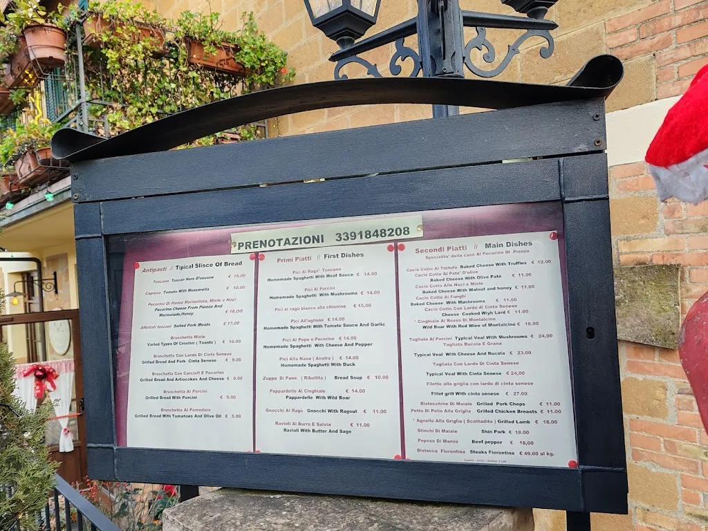 Menu_Trattoria La Chiocciola_Pienza_image_2