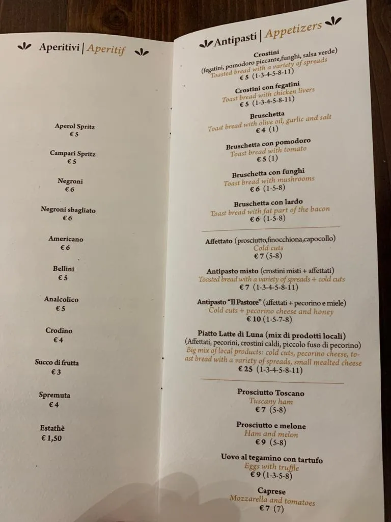 Menu_Trattoria Latte di Luna_Pienza_image_3