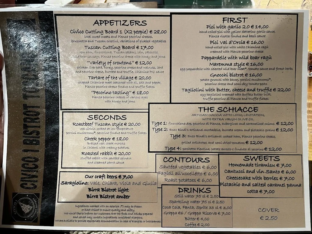 Menu_Civico 1 Bistrot Toscano_Pienza_image_1