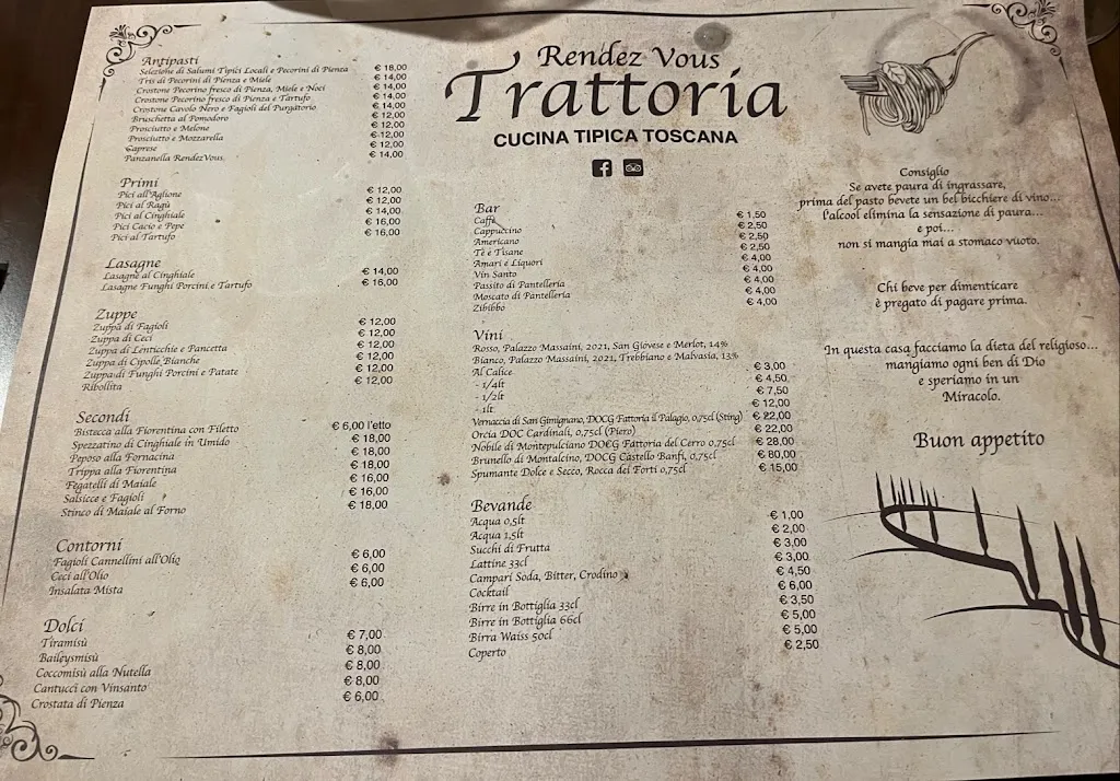 Menu_Trattoria Rendez Vous_Pienza_image_1