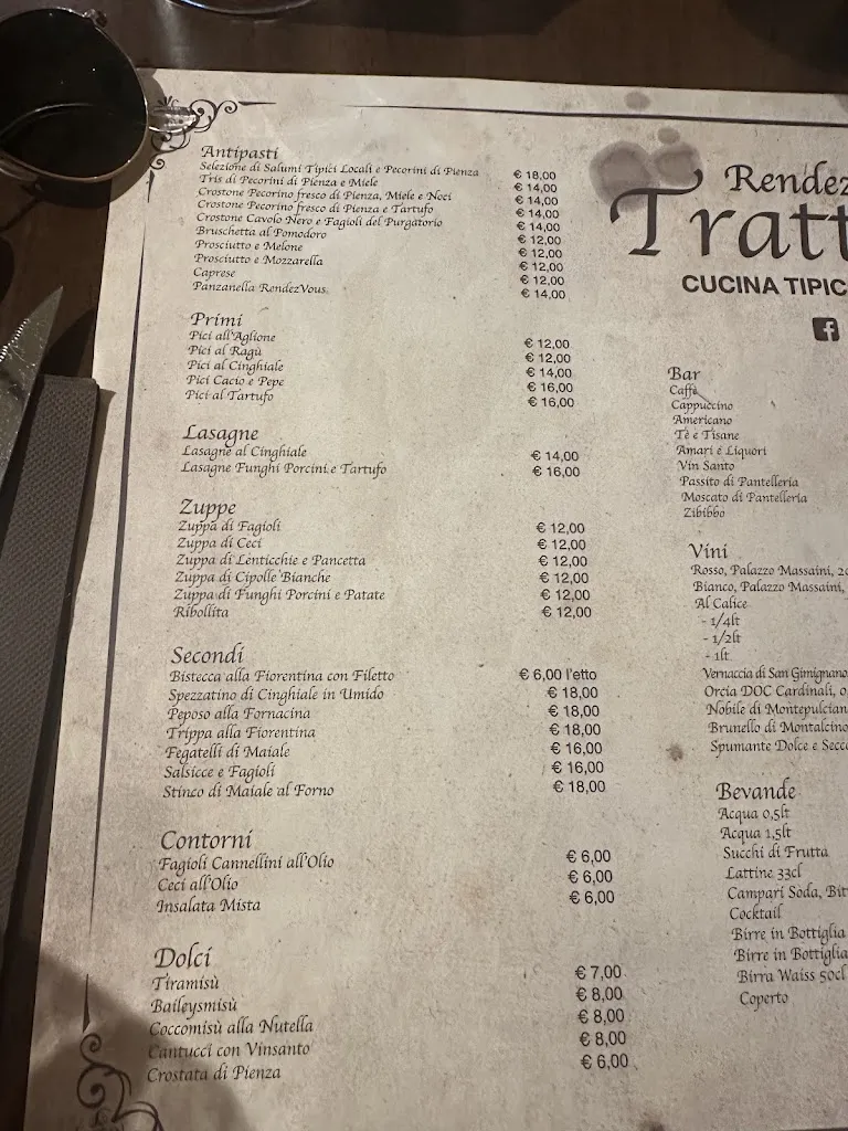 Menu_Trattoria Rendez Vous_Pienza_image_4