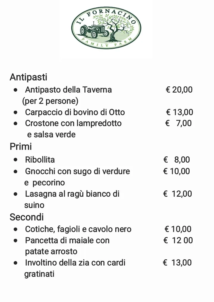Menu_La Taverna del Fornacino_Pienza_image_1
