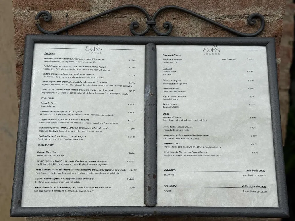 Menu_Deb's Lounge_Pienza_image_1
