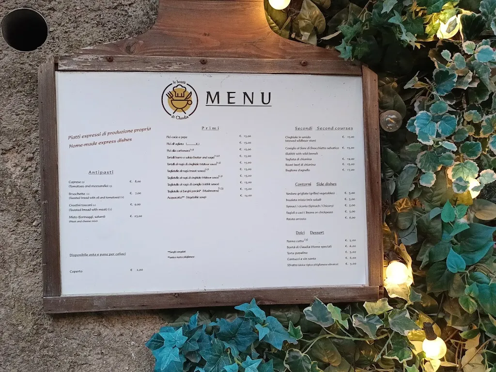 Menu_Ristorante Le Bontà di Claudia cucina tipica_Pitigliano_image_3