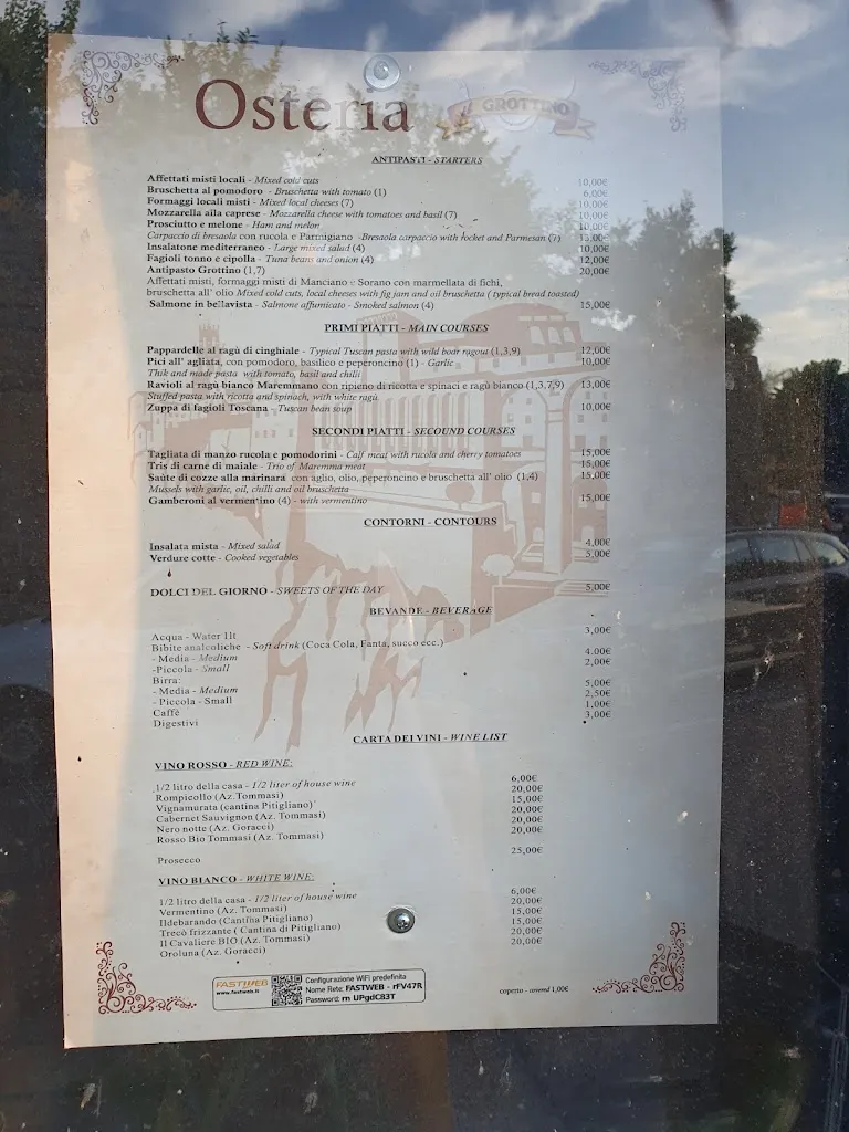 Menu_Il Grottino Restaurant_Pitigliano_image_1