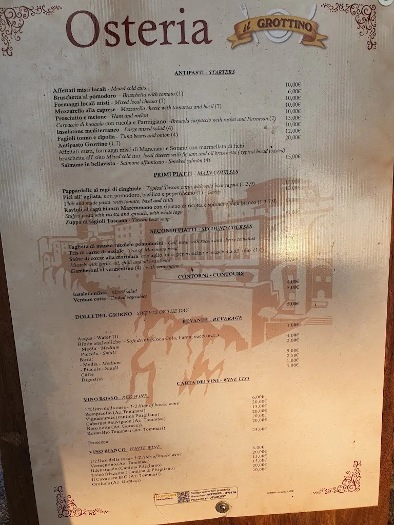 Menu_Il Grottino Restaurant_Pitigliano_image_2